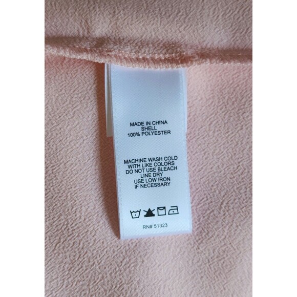 NWT 1.State High Neck Blouse Size L Pink Taffeta Off-Shoulder Demi-Sheer Party - Picture 10 of 11